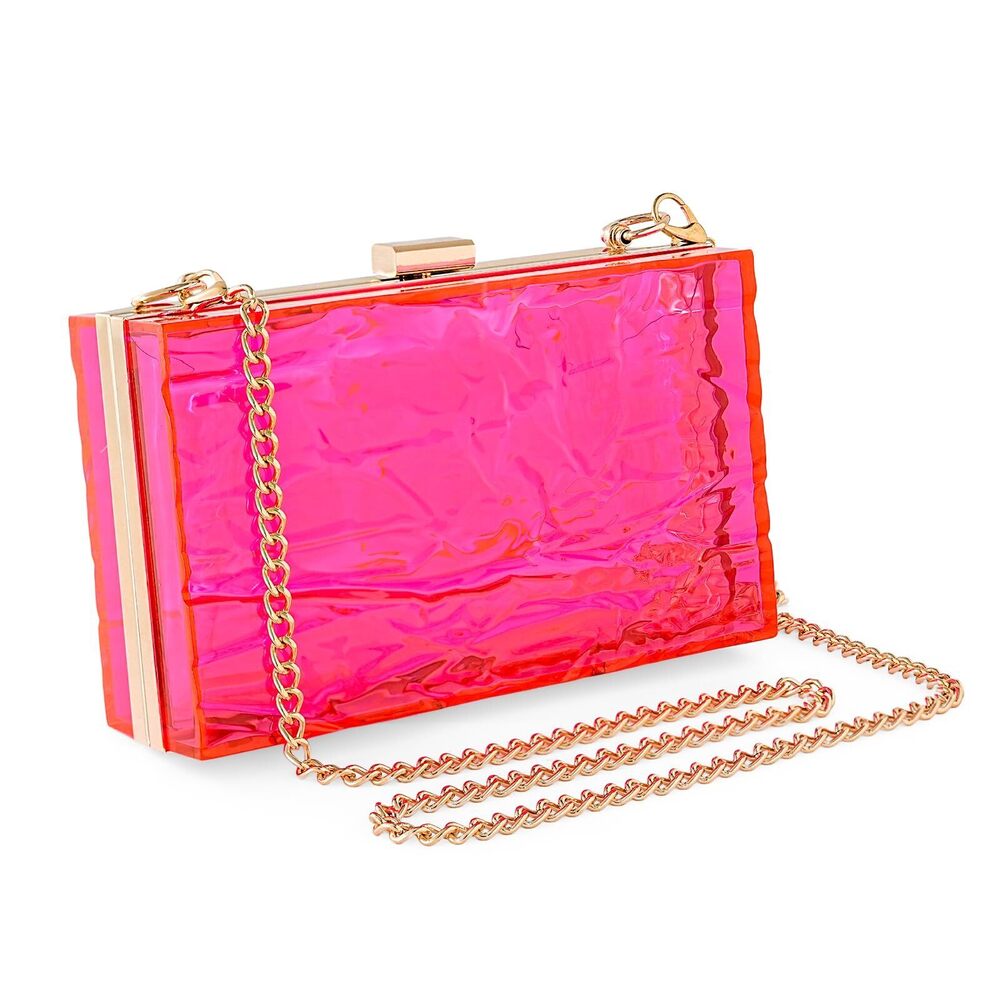8322 Clear Purse Acrylic Evening Bags clear clutch purse Ripple Shaped